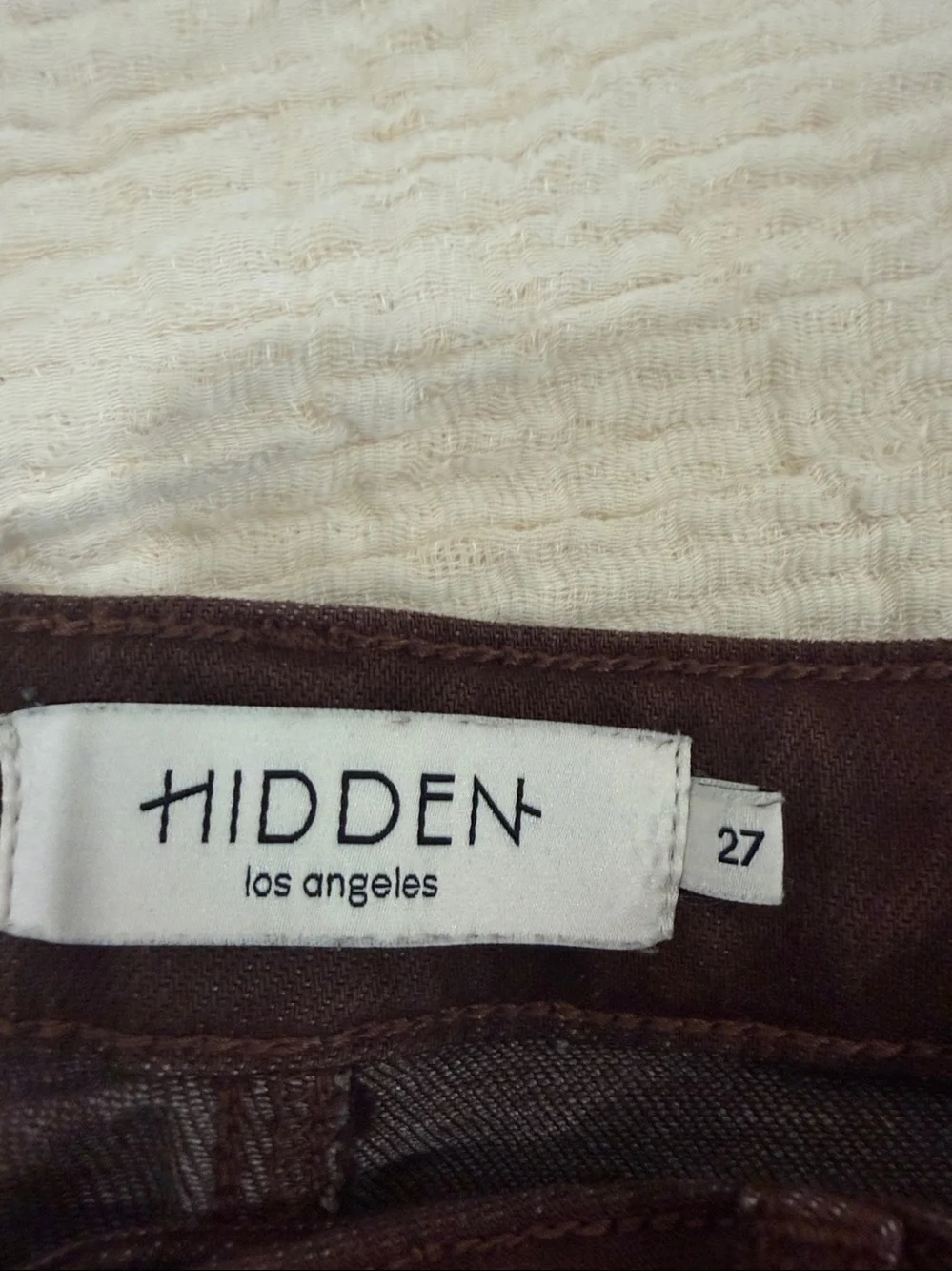 Hidden Brown Frayed Hem Straight-Leg Jeans - Picture 2 of 6